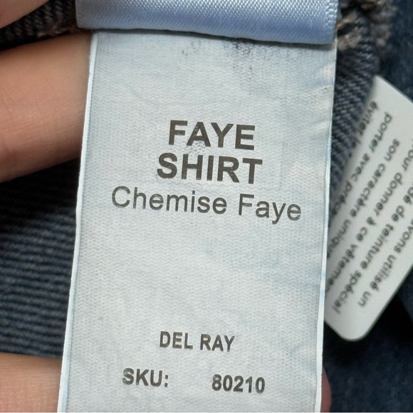 DL1961 Faye Oversized Denim Shirt Del Ray - Picture 6 of 6